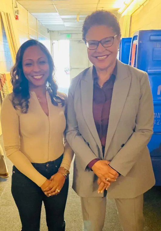 Krystal Rambo and Karen Bass